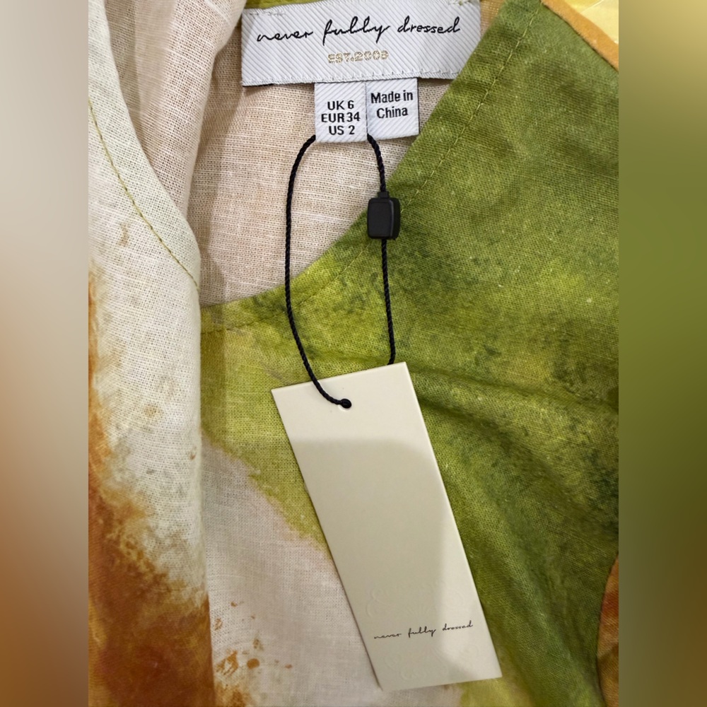 NWT Never Fully Dressed cut-out waist midaxi dress in green ombre Alba dress - Picture 12 of 13